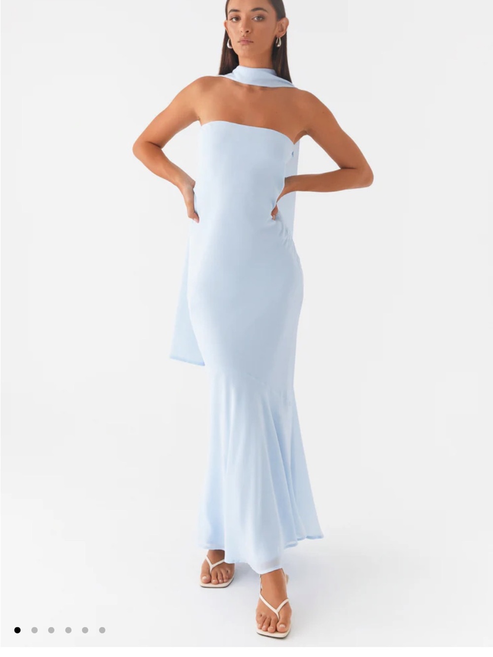 Peppermayo Light Blue Halter Maxi Dress - Picture 4 of 6